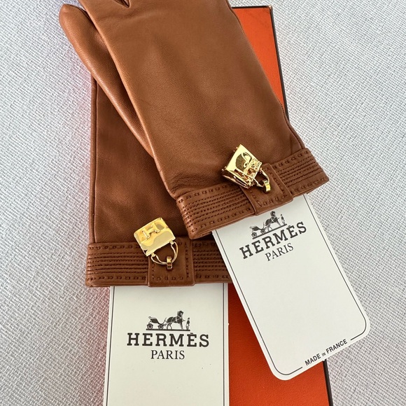 💛Hermes Kelly and Constance Gloves in a stunning brown Lambskin Leather - Picture 3 of 13